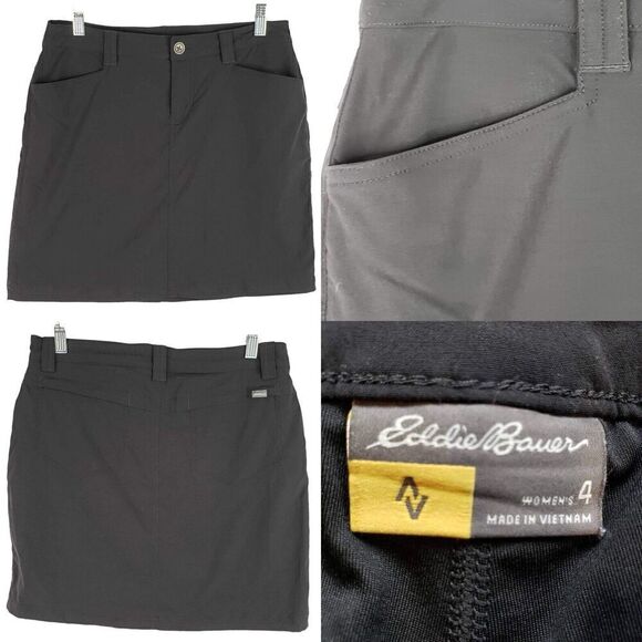 Eddie Bauer Pants - Eddie Bauer Travex Skort Skirt Womens Size 4 Black Outdoor Hiking Nylon